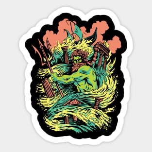 Wrath of Poseidon | Mighty God of the Seas | MythoComix Sticker